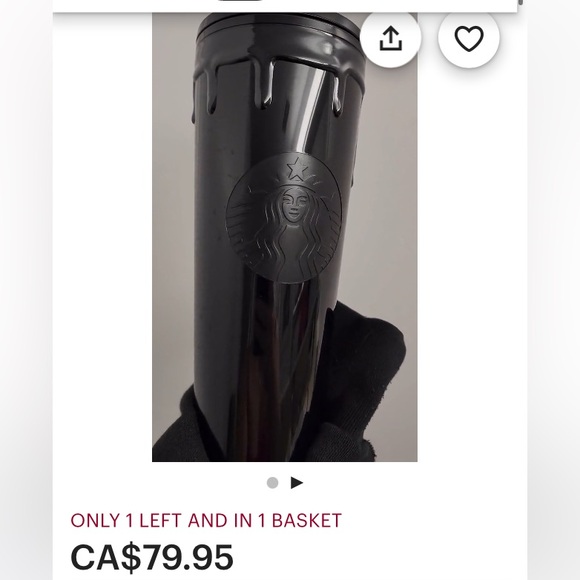 HOST PICK - Starbucks Matte Black HALLOWEEN Cold Tumbler with Lid and Straw - Picture 2 of 4
